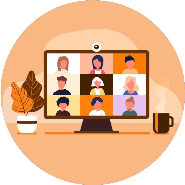 Stay Virtual Team Meeting Png Video Conferencing Icon