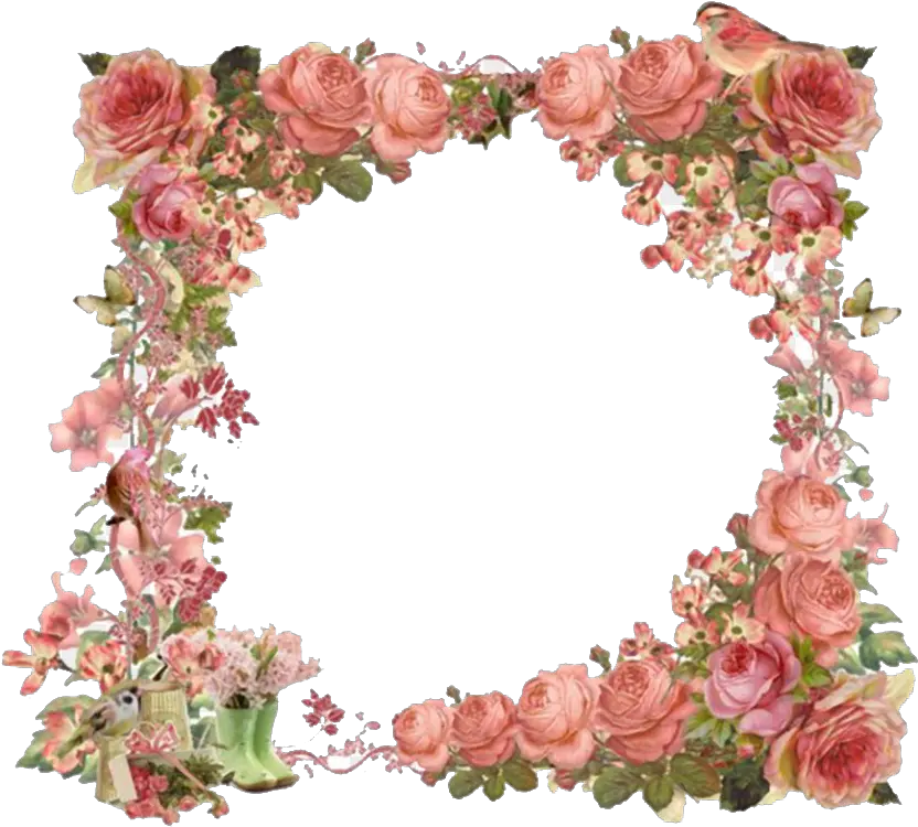 Vintage Floral Frame Png Hd Mart Vintage Floral Frame Png Vintage Flower Png