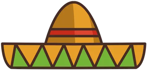 Icono Colorido Sombrero Mexicano Caricatura Sombrero Mexicano Png Sombrero Mexicano Png