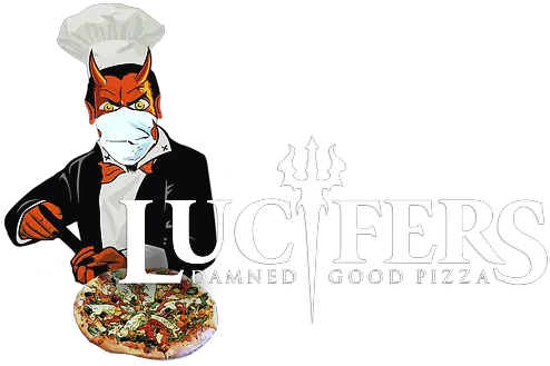 Lucifers Pizza Illustration Png Cartoon Pizza Logo