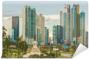 Panama City Skyline Wall Mural U2022 Pixers We Live To Change Cittá Di Panama Png City Skyline Png