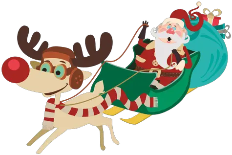 Santa Claus Transparent Png U0026 Svg Vector Santa En Trineo Png Sleigh Png