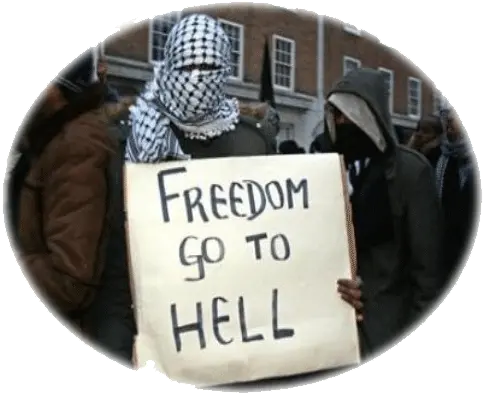 Filefreedom Go To Hell 2png Wikimedia Commons Muslim Riots In Europe Hell Png