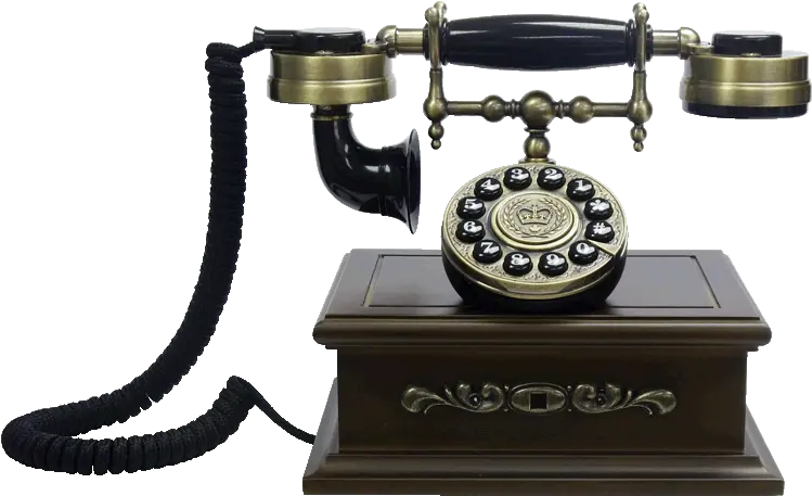 Mc280 Vintage French Victorian Phone Corded Phone Png Telephone Transparent