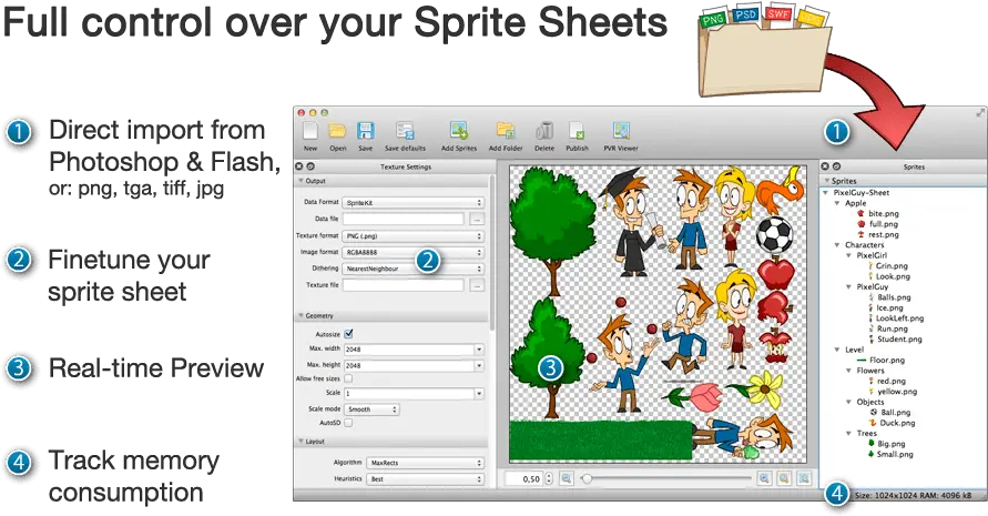 Creating Texture Atlases For Spritekit Using Texturepacker Spritekit Png Ice Texture Png