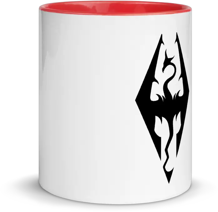 Skyrim Mug With Color Inside Black And White Png Skyrim Symbol Png