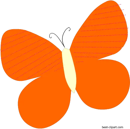 Free Cute Butterfly Clip Art Graphics Orange Butterfly Clip Art Png Butterfly Emoji Png