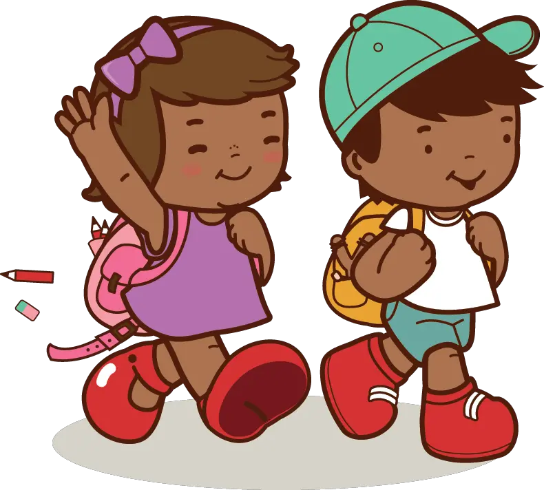 Kids Going To School Clipart Png Walk To School Clipart Png School Clipart Png