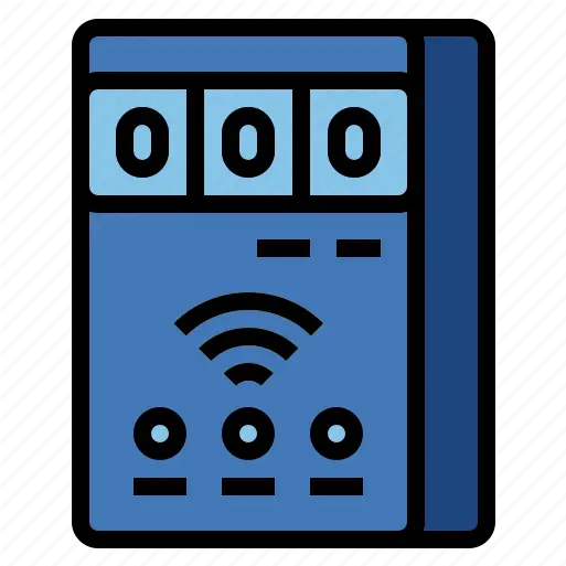 Iot Meter Electric Internet Of Smart Meter Icon Free Png Electricity Meter Icon