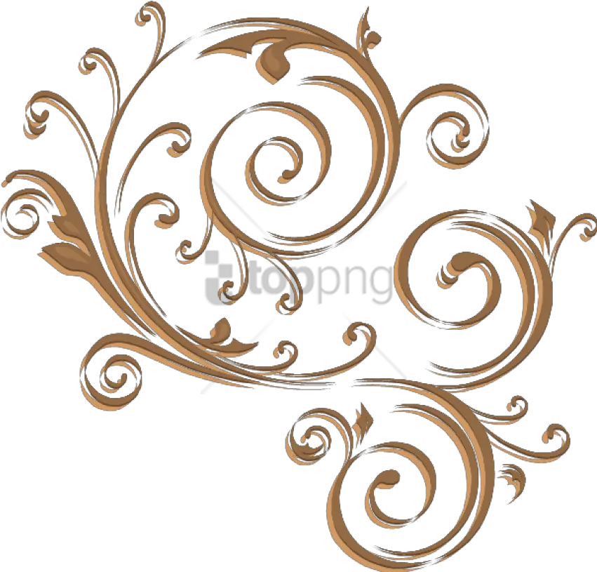 Gold Swirl Design Png Images Gold Swirls Clear Background Swirl Design Png