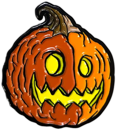 Old Jack O Lantern Enamel Pin Png