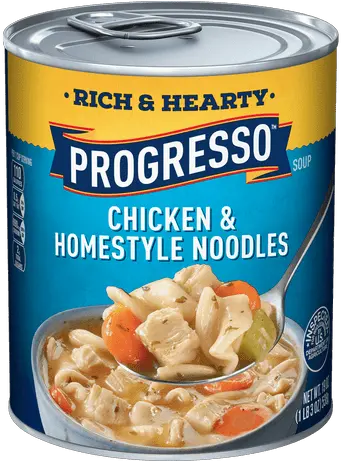 Rich U0026 Hearty Chicken Homestyle Noodles Canned Soup Progresso Chicken Noodle Soup Png Noodles Transparent