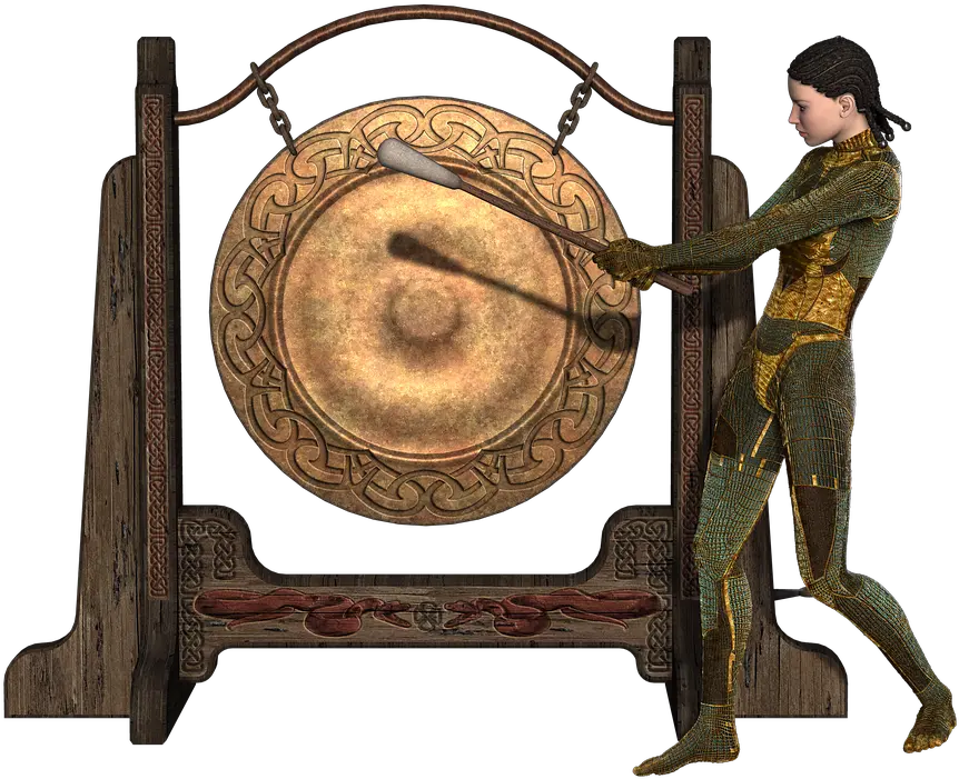 Download Girl Gong Warrior Fantasy Hair 3d Medieval Gong Girl Png Medieval Png