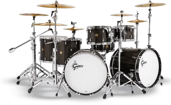 Gretsch Usa Custom Drum Kit In Black Usa Custom Gretsch Drums Png Drum Kit Png