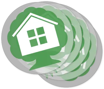 Clear Circle Stickers U2013 Treehouse Horizontal Png House Circle Icon