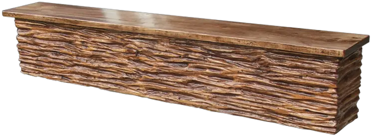 Download Hd Item Tbbws Treebark Beam Mantel With Shelf Plywood Png Tree Bark Png