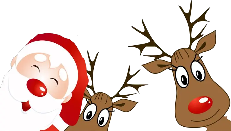 Santa And Reindeer Clipart Santa And Reindeer Clipart Png Reindeer Clipart Png