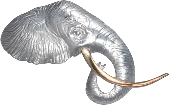 Elephant Head Profile Pinpendant U2014 Courtney Design Png