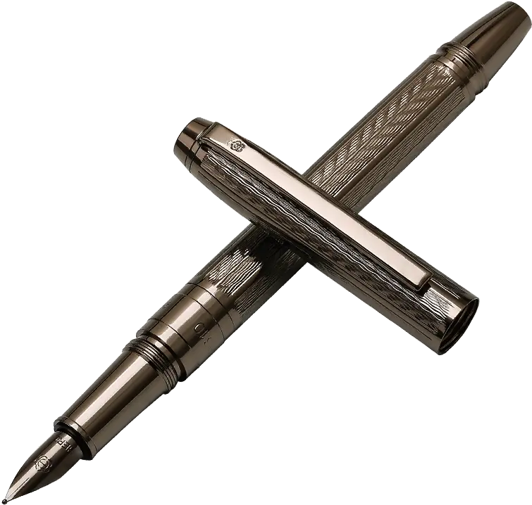 Hero Fountain Pen H610 Metal Brushed Gray Water Ripples Png Ink