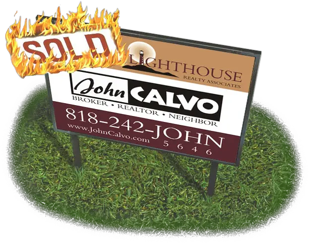 Calvo Flaming Sold Sign Clip Path Sign Full Size Png Signage Sold Sign Png