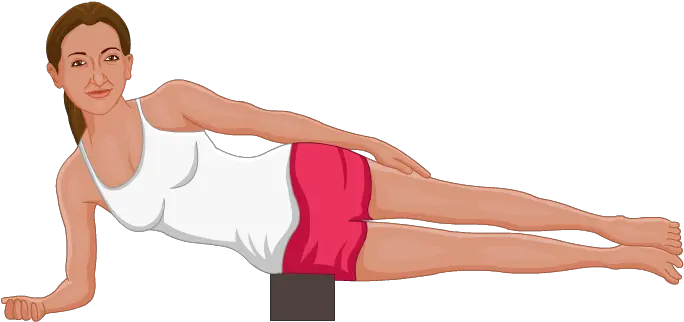 Download Side Plank Pose With A Block Plank Full Size Illustration Png Plank Png