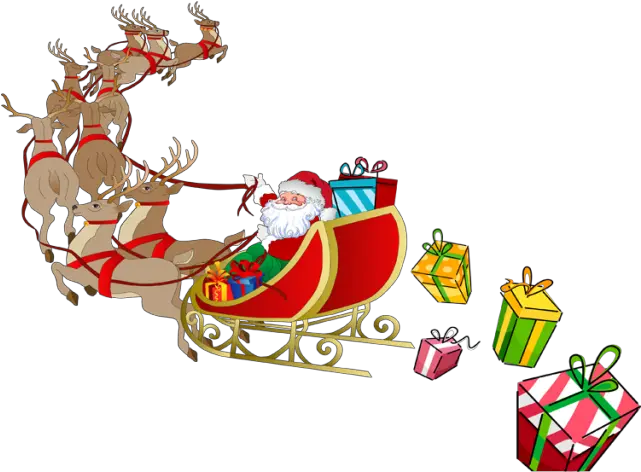 Santa Sleigh Png Pic Santa With Sleigh Png Santa Png Image