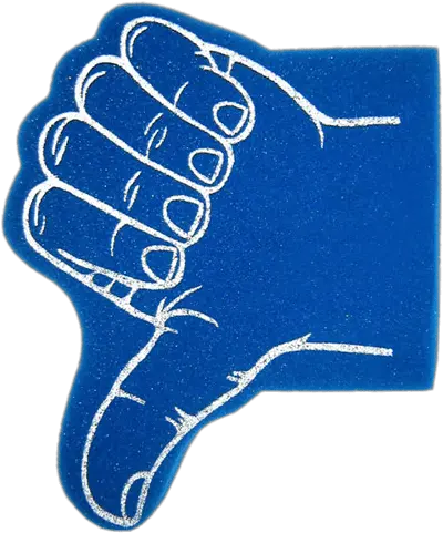 Thumb Down Foam Hand Transparent Png Stickpng Thumbs Down Foam Finger Thumbs Down Png