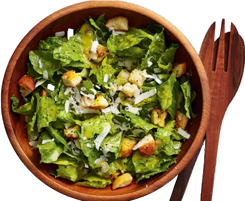 Recipes Caesar Salad In Wooden Bowl Png Caesar Salad Png