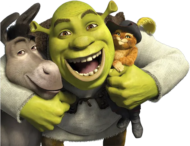 Download Shrek Edible Image Cake Topper Shrek Donkey And Puss In Boots Png Donkey Shrek Png