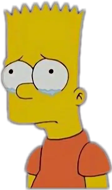 Download Bart Simpsons Sad Thesimpsons Tumblr Crying Sad Teens With Happy Face Png Bart Simpson Transparent