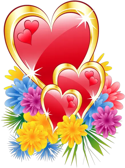 Corações Dos Namorados Com Flores Png Clip Imagem Desenhos Sweetheart Love Birthday Wishes For Husband Flores Png