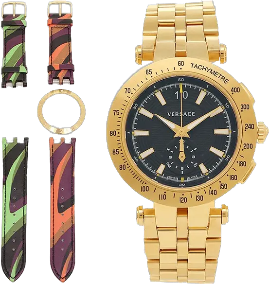 Versace Vah070016 V Race Sport Chronograph Tachymeter 42mm Versace Tachymetre Png Versace Womens Vmetal Icon Swiss Quartz Stainless Steel