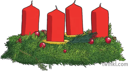 Advent Wreath 2 Illustration Corona De Adviento Png Advent Wreath Png