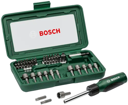 Screwdriver Bit Set 46 Pieces Bosch Diy Bosch Screwdriver Set Png Screwdriver Png