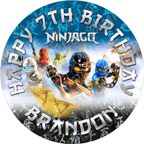 Lego Ninjago Ninjago Topper Print Cake Png Lego Ninjago Png