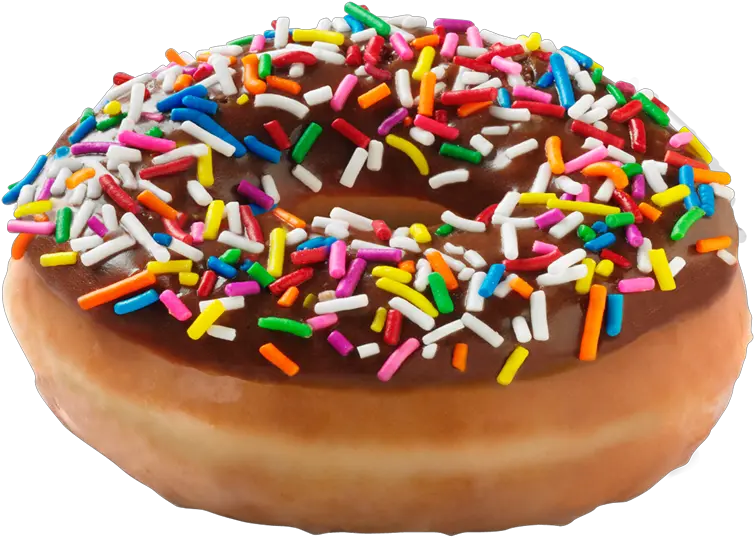 Krispy Kreme Chocolate Donut With Chocolate Covered Donuts With Sprinkles Png Sprinkles Transparent Background