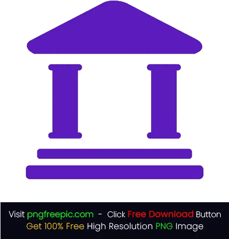 Colored Bank Icon Png Bank Shape Symbol Png Clipart Vector Vertical Pillars Icon