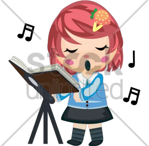 Singer Clipart Hymn Girl Singing A Song Cartoon Png Singing Png