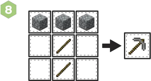 How To Survive Your First Day Make A Torch A Sword In M Png Minecraft Stone Png