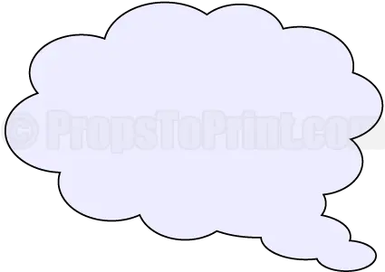 Printable Thought Cloud Photo Booth Clip Art Png Thought Cloud Png