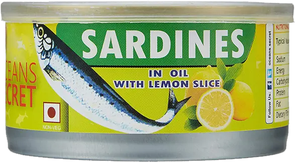 Oceans Secret Sardines In Lemon Slice 180g Infant Formula Png Lemon Slice Png