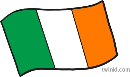 Irish Republic Of Ireland Flag Wavy Illustration Twinkl Clip Art Png Wavy Png