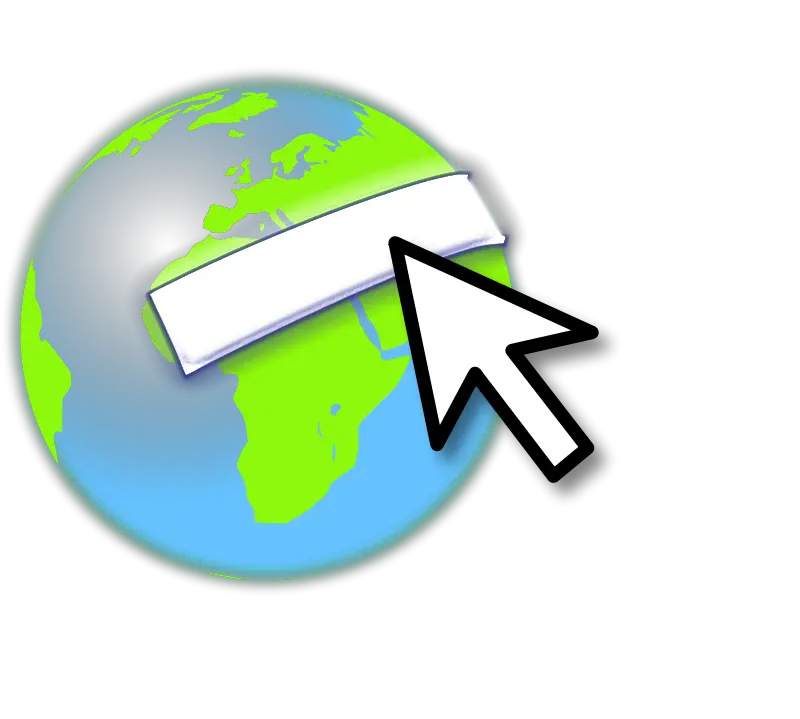 Earth Logo With A Mouse Pointer Vector Image Free Svg Png