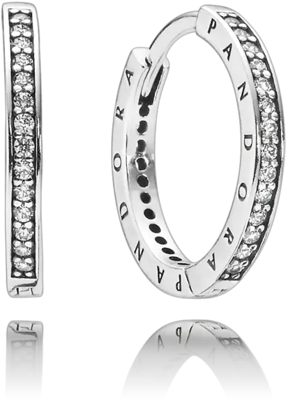 Sparkle And Pandora Logo Hoop Earrings In 2022 Pandora Silver Hoop Earrings Png Pandora Icon