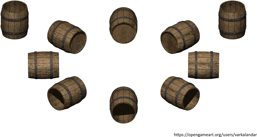 Isometric Open Barrels Opengameartorg Stave Png Barrel Png