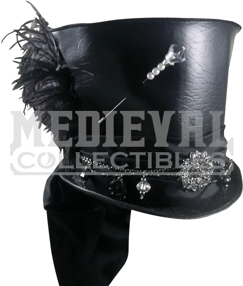 Download Hd Mad Hatter Pleather Top Hat Hat Transparent Punk Fashion Png Top Hat Transparent