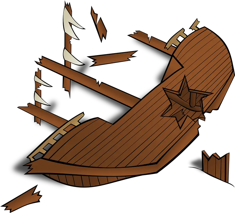 Wreck Ship Sunken Shipwrecked Clip Art Png Cracked Png