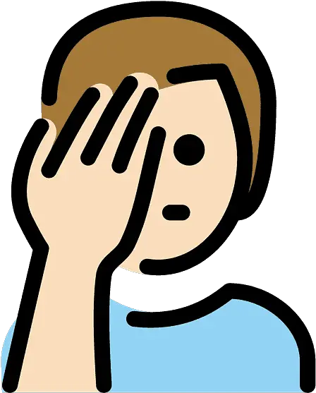 Man Facepalming Emoji Clipart Free Download Transparent Human Skin Color Png Facepalm Emoji Png