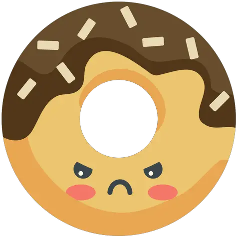 Kawaii Angry Donut Transparent Png U0026 Svg Vector File Angry Donut Donut Png