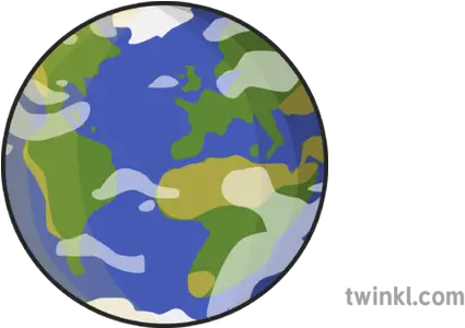 Circular Earth Illustration Twinkl Circular Image Of Earth Png Earth Png Transparent